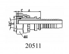 METRIC FEMALE 24° CONE O-RING H.T.