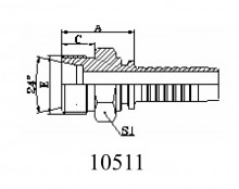 METRIC MALE 24° CONE SEAT H.T.