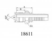 JIS METRIC MALE 60°CONE SEAT