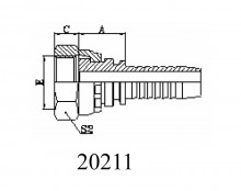 METRIC FEMALE FLAT SEAT