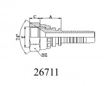 JIC FEMALE 74°CONE SEAT