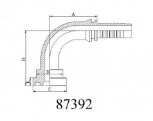 90°SAE FLANGE 3000 PSI