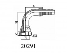 90° METRIC FEMALE FLAT SEAT