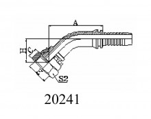 45° METRIC FEMALE FLAT SEAT