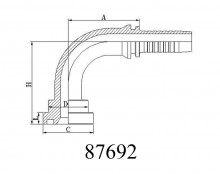 90°SAE FLANGE 6000 PSI